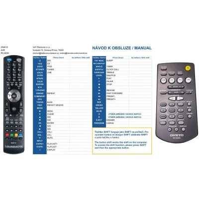 ONKYO RC-823S - dálkový ovladač - náhrada kompatibilní
