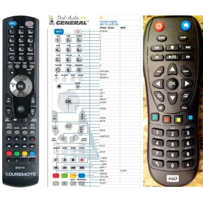 WESTERN DIGITAL TV LIVE HD MEDIA PLAYER - dálkový ovladač - náhrada kompatibilní
