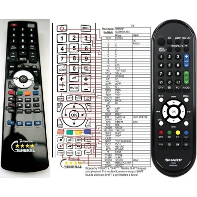 SHARP RRMCGA896WJSA - dálkový ovladač - náhrada kompatibilní