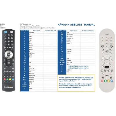 SAGEM ORANGE - dálkový ovladač - náhrada kompatibilní