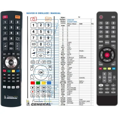SENCOR SLE48F10M4 - dálkový ovladač - náhrada kompatibilní