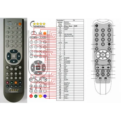 MEDION MD85651 - dálkový ovladač - náhrada kompatibilní