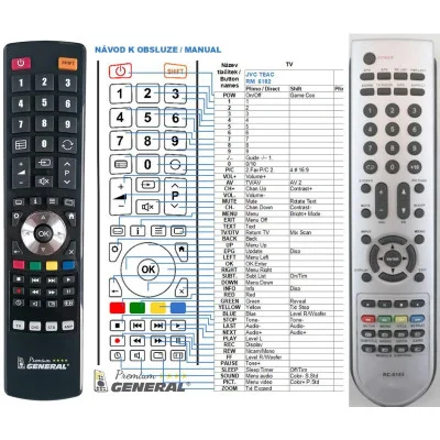 JVC TEAC RC-6182 - dálkový ovladač - náhrada kompatibilní