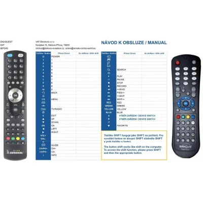 DIGIQUEST 6670HD - dálkový ovladač - náhrada kompatibilní