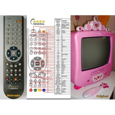 DISNEY 1320PTVD - dálkový ovladač - náhrada kompatibilní