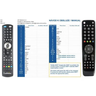 VU plus  SOLO 4K - dálkový ovladač - náhrada kompatibilní