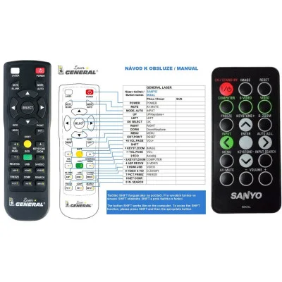 SANYO MXAL - dálkový ovladač - náhrada kompatibilní