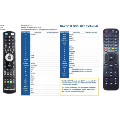KAON Freesat, UPC, C03600, KSTB6077 - dálkový ovladač - náhrada kompatibilní