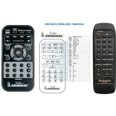 TECHNICS EUR643900 - dálkový ovladač - duplikát kompatibilní