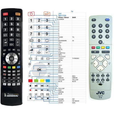 JVC RM-C1508 - dálkový ovladač - náhrada kompatibilní