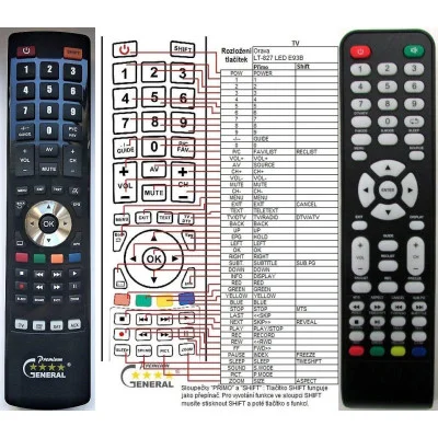 Orava LT-833LEDE83B - náhrada diaľkového ovládača kompatibilné