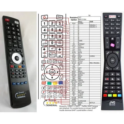 JVC RM-C3184 - dálkový ovladač - náhrada kompatibilní