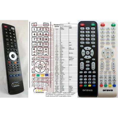 ORAVA LT-611 LED L92, LT611LEDL92 - dálkový ovladač - náhrada kompatibilní