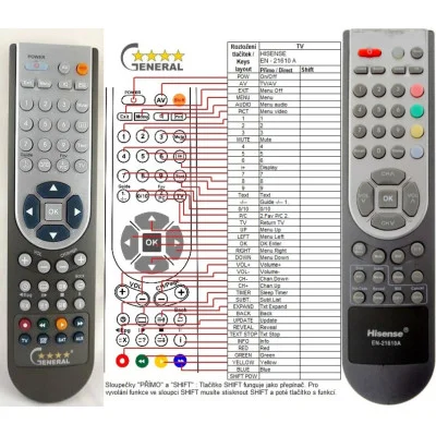 HISENSE EN-21610A - dálkový ovladač - náhrada kompatibilní