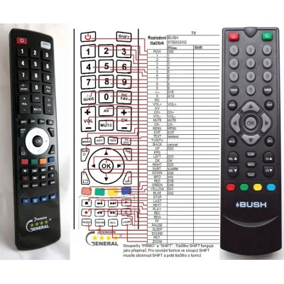 BUSH STB202X12 - dálkový ovladač - náhrada kompatibilní