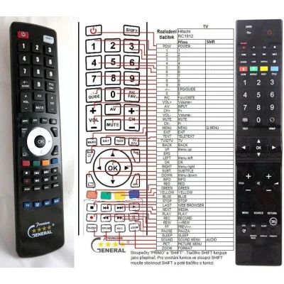 HITACHI RC5100 - dálkový ovladač - náhrada kompatibilní