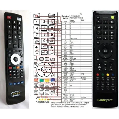 Hannspree RC01J091706840 - náhradný diaľkový ovládač kompatibilný