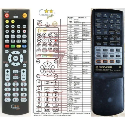 PIONEER CU-SX087 - dálkový ovladač - náhrada kompatibilní