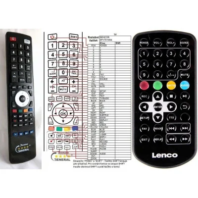 LENCO TFT-1026 - dálkový ovladač - náhrada kompatibilní