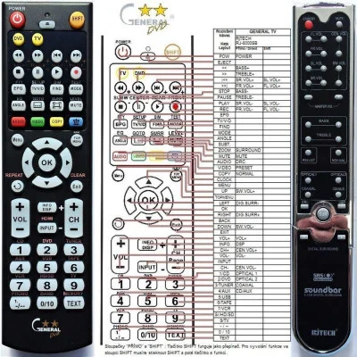 RJTECH RJ-8000SB - dálkový ovladač - náhrada kompatibilní