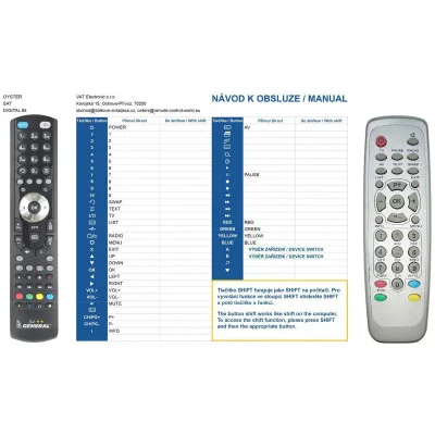 OYSTER DIGITAL DIGITAL 65, DIGITAL 85 - dálkový ovladač - náhrada kompatibilní