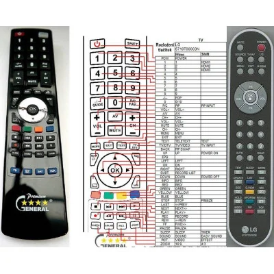 LG 6710T00003E - dálkový ovladač - náhrada kompatibilní