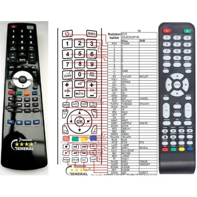 SmartTech LE-1919, LE-2219, LE-2419D, LE-2822, LE-32D11, LE-32D7, LE-3918, LE-4318, LE-5018, LE-6519 - dálkový ovladač - náhrada