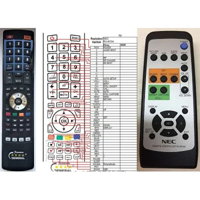 NEC RU-M104, RU-M115, RU-M118, J8200011 - dálkový ovladač - náhrada kompatibilní