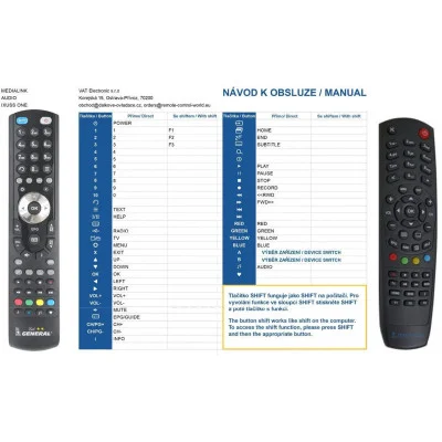 Medialink IXUSS ONE - dálkový ovladač - náhrada kompatibilní