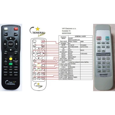 SHARP RRMCGA398WJSA - dálkový ovladač - náhrada kompatibilní