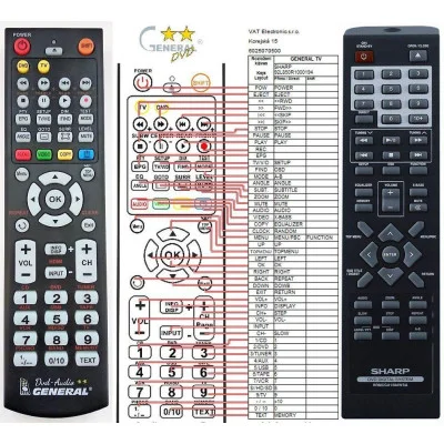 SHARP 92L850R1000194 - dálkový ovladač - náhrada kompatibilní