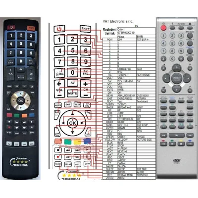 ORION  076R0PK011, 076R0PK021 - dálkový ovladač - náhrada kompatibilní
