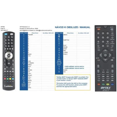 OPTEX ORT-8932 - dálkový ovladač - náhrada kompatibilní