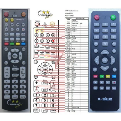 X-SITE DV-1301A - dálkový ovladač - duplikát kompatibilní