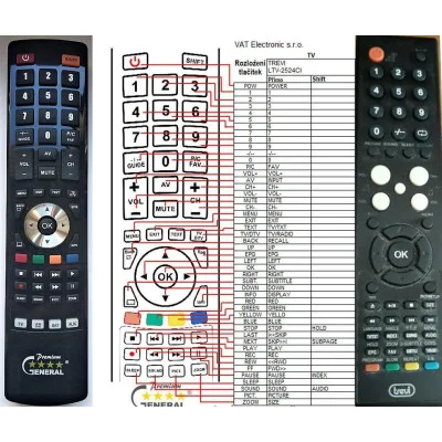 TREVI DVBX-2724CI - dálkový ovladač - náhrada kompatibilní