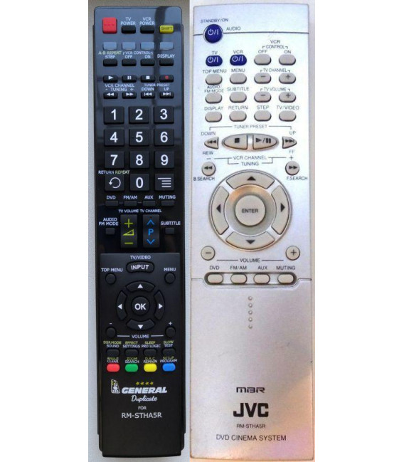 JVC RM-STHA5R - dálkový ovladač, duplikát kompatibilní