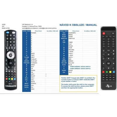 AXAS E4HD ULTRA - dálkový ovladač - náhrada kompatibilní