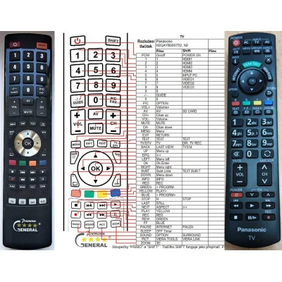 Panasonic N2QAYB000751 dálkový ovladač náhradní kompatibilní