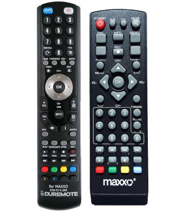 MAXXO STB-T2 H.265 - dálkový ovladač, duplikát kompatibilní
