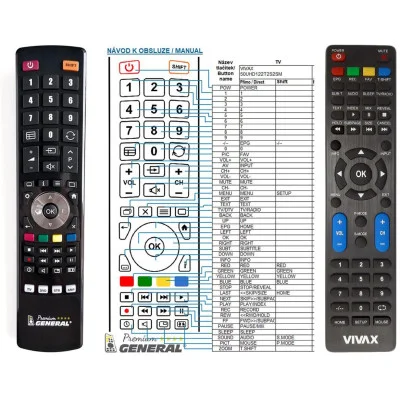 VIVAX 50UHD122T2S2SM - dálkový ovladač - náhrada kompatibilní