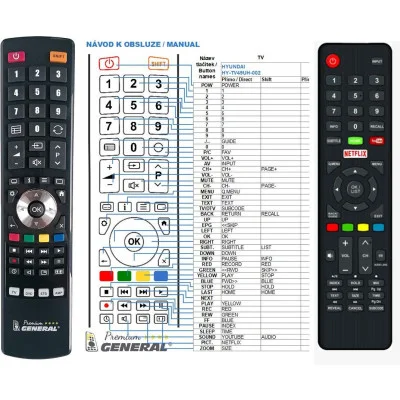 HYUNDAI HY-TV49UH-002 - dálkový ovladač - náhrada kompatibilní