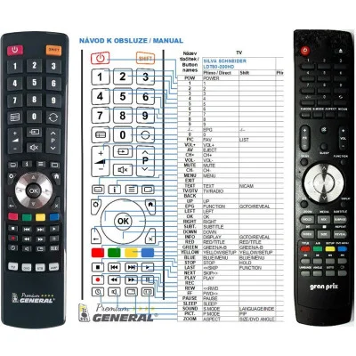 SILVA SCHNEIDER 82-200HD - dálkový ovladač - náhrada kompatibilní
