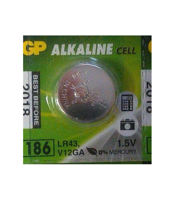 Alkalická knoflíková baterie GP 186F (LR43) kompatibilní