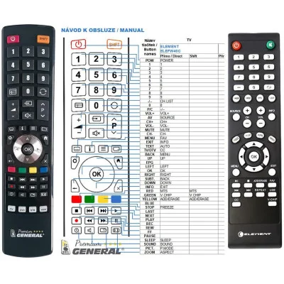 ELEMENT ELEFW40C - dálkový ovladač, náhrada kompatibilní