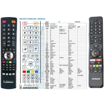 HITACHI RC43160 - dálkový ovladač - náhrada kompatibilní
