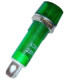 Kontrolka kulatá 230V s doutnavkou, zelená do otvoru 10mm XDN1