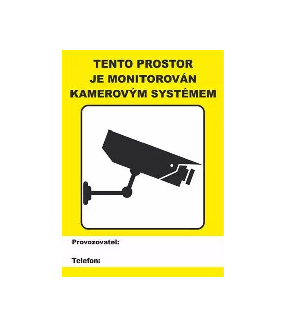 Samolepka CCTV výstražná - tento prostor je monito