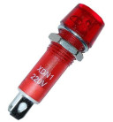 Kontrolka kulatá 230V s doutnavkou, červená do otvoru 10mm XDN1