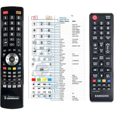 SAMSUNG AA59-00741A, AA5900741A LCD TV - dálkový ovladač - náhrada kompatibilní