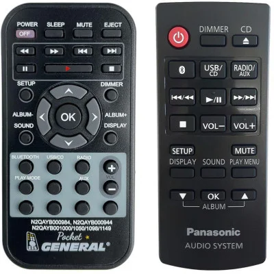 PANASONIC N2QAYB001093 - dálkový ovladač - duplikát kompatibilní